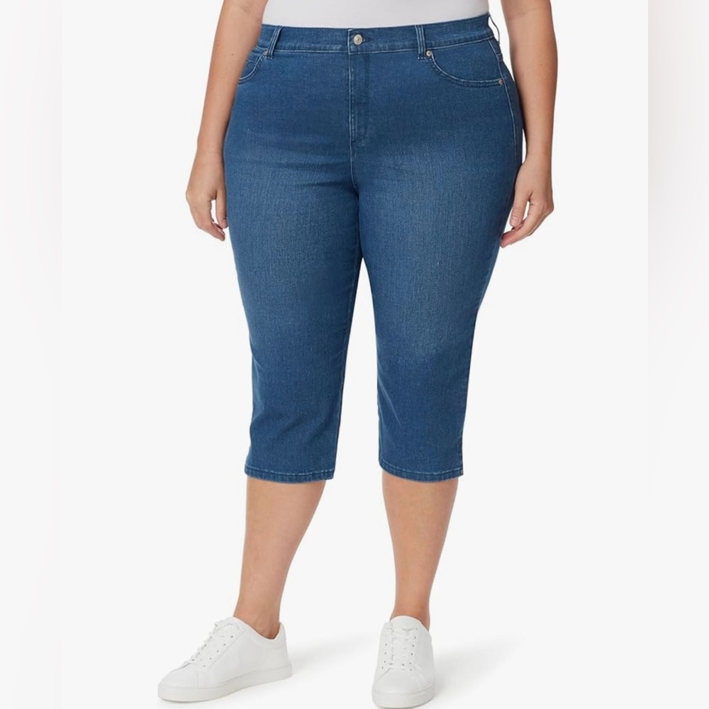 Gloria Vanderbilt All-Around Slimming Effect Amanda Capri Denim Jeans Size 24W